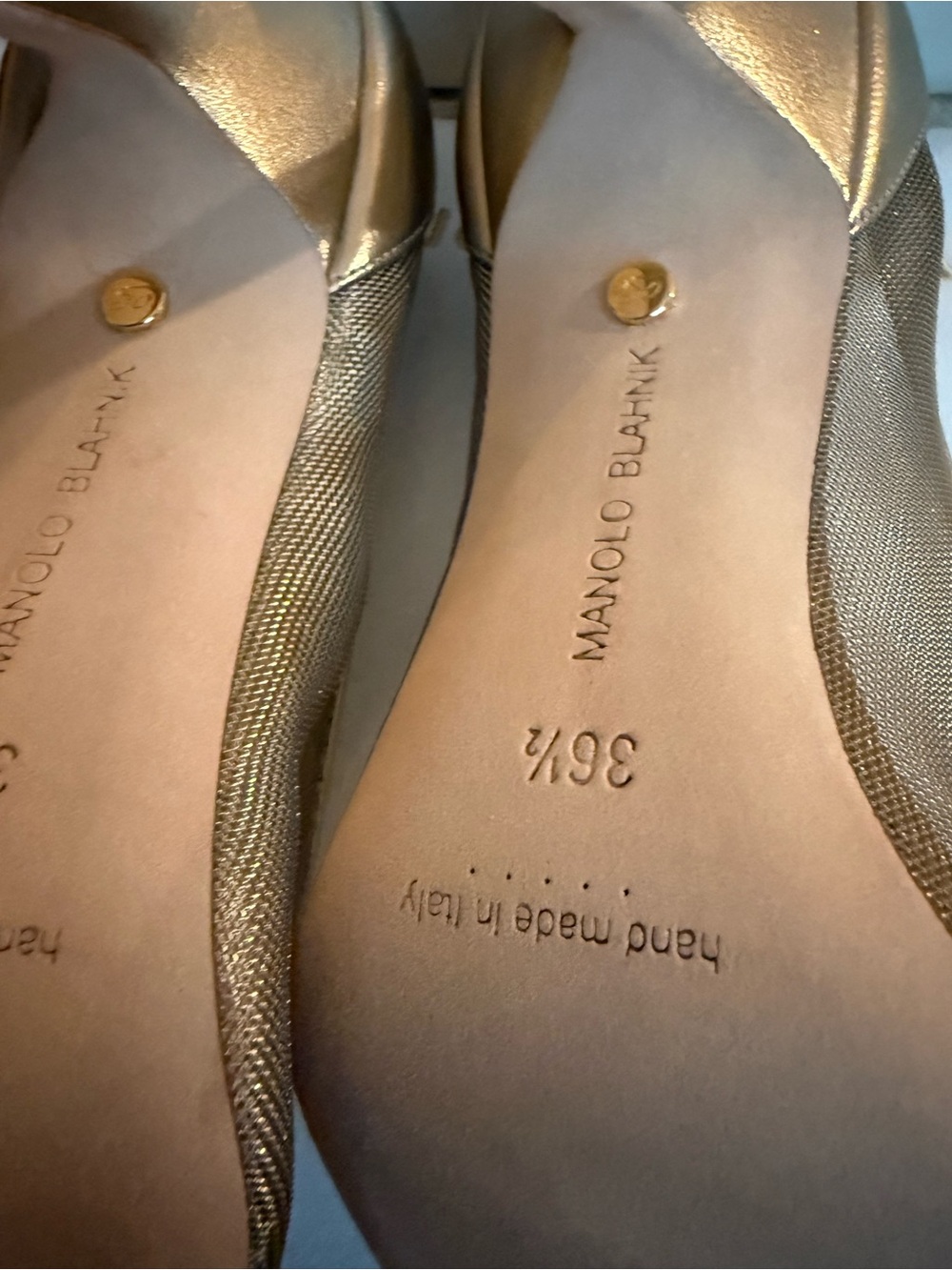 Manolo Blahnik Hangisi Crystal Buckle Mesh Pump NIB 6.5 US / 36.5 EU - Picture 11 of 15